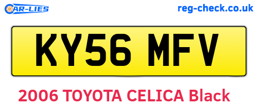 KY56MFV are the vehicle registration plates.