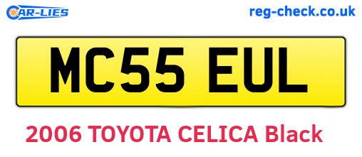 MC55EUL are the vehicle registration plates.