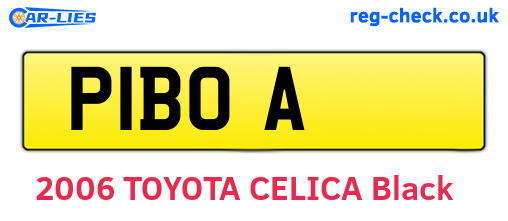 P1BOA are the vehicle registration plates.