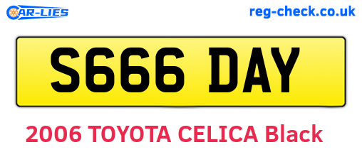 S666DAY are the vehicle registration plates.