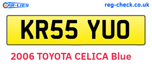 KR55YUO are the vehicle registration plates.