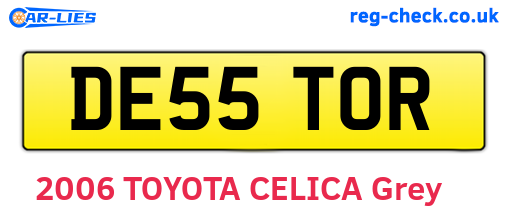 DE55TOR are the vehicle registration plates.