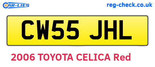 CW55JHL are the vehicle registration plates.