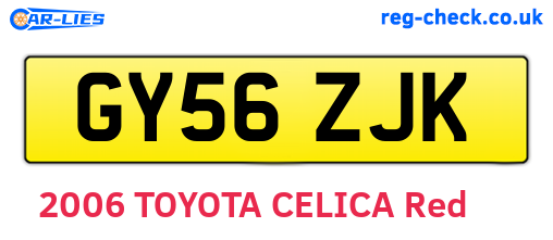 GY56ZJK are the vehicle registration plates.