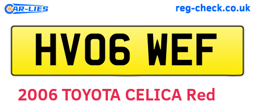 HV06WEF are the vehicle registration plates.