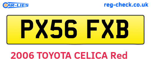 PX56FXB are the vehicle registration plates.