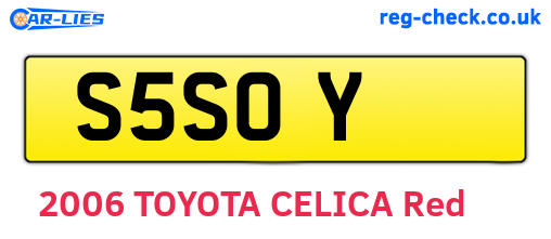 S5SOY are the vehicle registration plates.