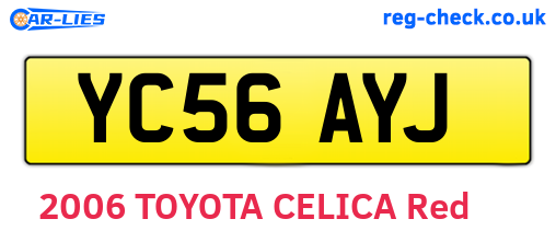 YC56AYJ are the vehicle registration plates.