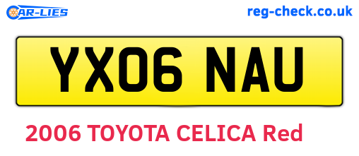 YX06NAU are the vehicle registration plates.