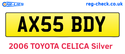 AX55BDY are the vehicle registration plates.