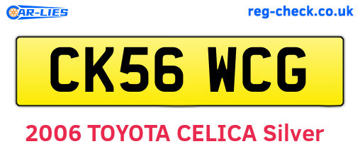 CK56WCG are the vehicle registration plates.