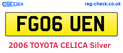 FG06UEN are the vehicle registration plates.