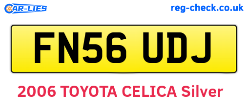 FN56UDJ are the vehicle registration plates.