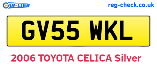 GV55WKL are the vehicle registration plates.