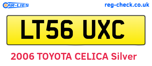 LT56UXC are the vehicle registration plates.