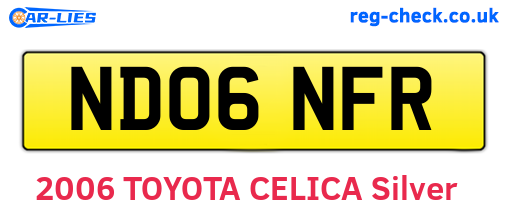 ND06NFR are the vehicle registration plates.