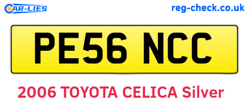 PE56NCC are the vehicle registration plates.