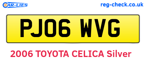 PJ06WVG are the vehicle registration plates.