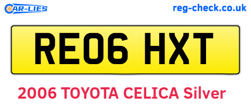 RE06HXT are the vehicle registration plates.