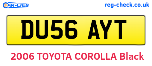 DU56AYT are the vehicle registration plates.