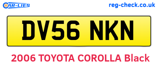 DV56NKN are the vehicle registration plates.