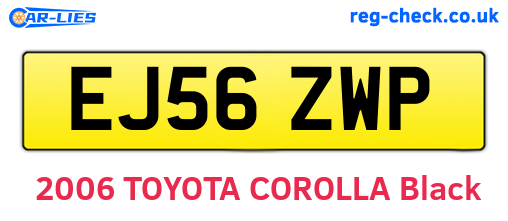 EJ56ZWP are the vehicle registration plates.