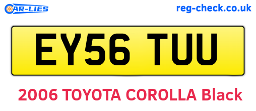 EY56TUU are the vehicle registration plates.