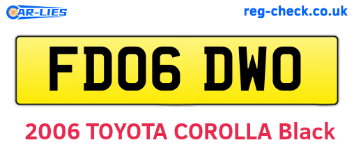 FD06DWO are the vehicle registration plates.