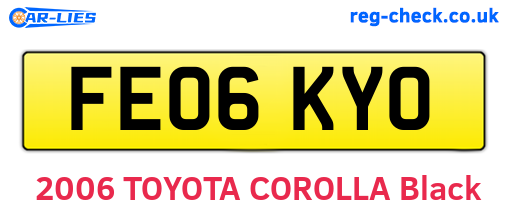 FE06KYO are the vehicle registration plates.