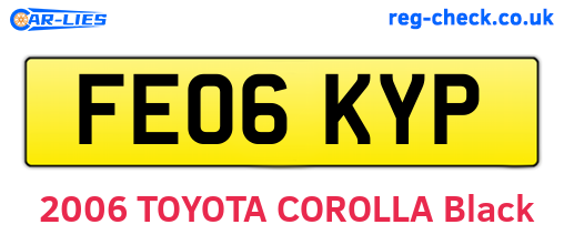 FE06KYP are the vehicle registration plates.