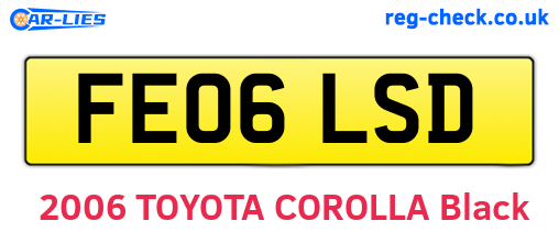 FE06LSD are the vehicle registration plates.