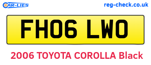 FH06LWO are the vehicle registration plates.