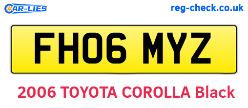 FH06MYZ are the vehicle registration plates.