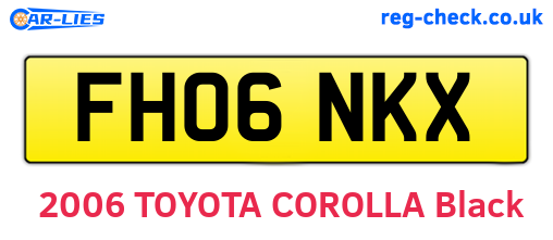 FH06NKX are the vehicle registration plates.