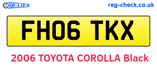 FH06TKX are the vehicle registration plates.