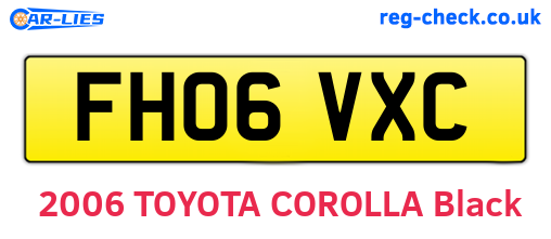 FH06VXC are the vehicle registration plates.
