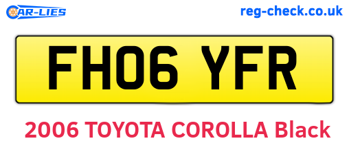 FH06YFR are the vehicle registration plates.