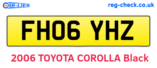 FH06YHZ are the vehicle registration plates.