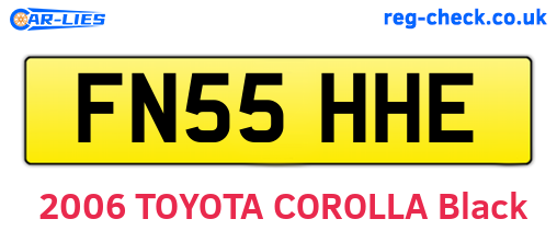 FN55HHE are the vehicle registration plates.