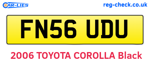 FN56UDU are the vehicle registration plates.