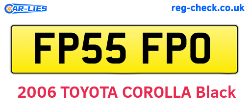 FP55FPO are the vehicle registration plates.
