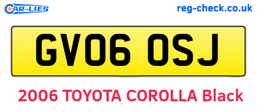 GV06OSJ are the vehicle registration plates.