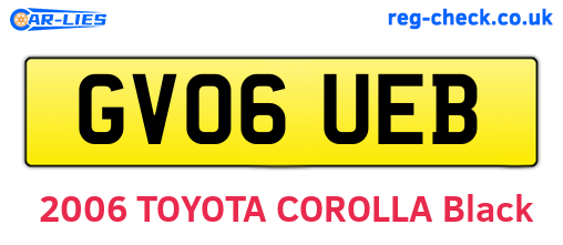 GV06UEB are the vehicle registration plates.