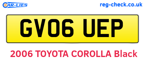 GV06UEP are the vehicle registration plates.