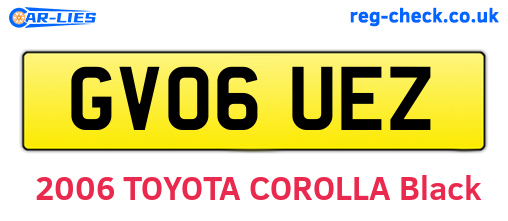 GV06UEZ are the vehicle registration plates.