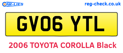 GV06YTL are the vehicle registration plates.