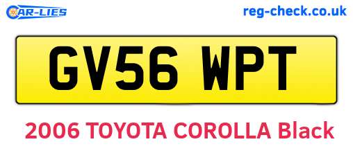 GV56WPT are the vehicle registration plates.