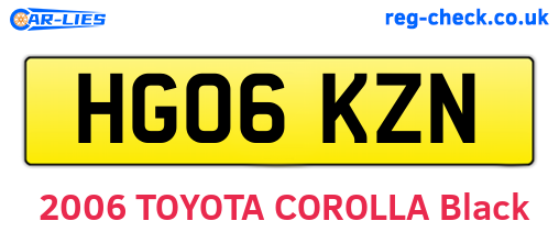 HG06KZN are the vehicle registration plates.