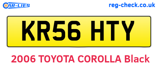 KR56HTY are the vehicle registration plates.