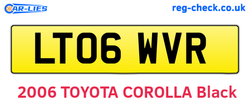 LT06WVR are the vehicle registration plates.